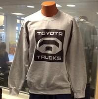 Toyota sweatshirt truck value crewneck - gray with black logo - size medium