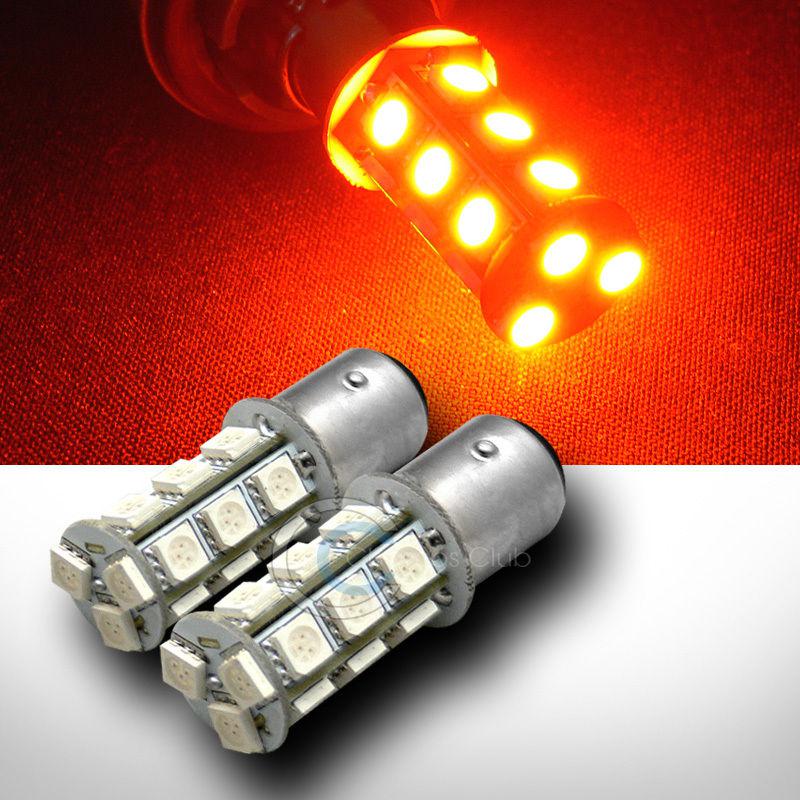 2 amber o 1157 bay15d socket 18x 5050 smd led front turn signal light lamp bulbs