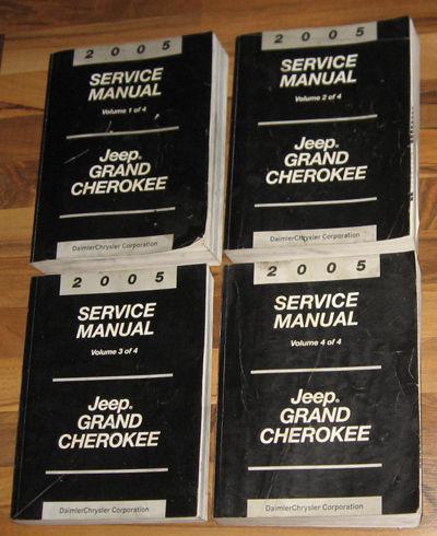 2005 jeep grand cherokee shop repair service manual set (4)_w/ 5.7 hemi