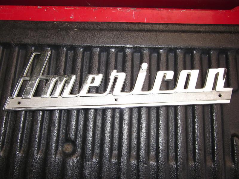 Old vintage large chrome american metal truck emblem badge trim estate