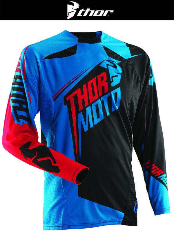 Thor core razor red white black dirt bike jersey motocross mx atv 2014