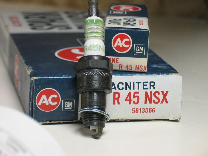 Ac spark plug r45nsx plugs cadillac v8 1974 -1983 rare vintage plugs oem nos