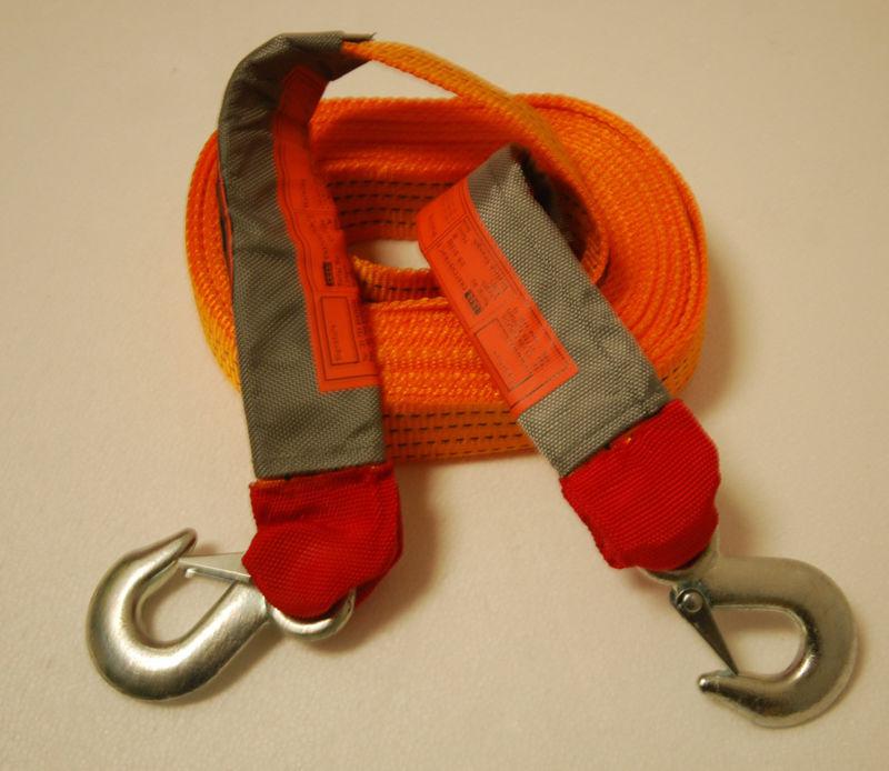 Cess 2"x30ft 4400lbs/2ton of pulling polyester web snatch tow strap with hooks