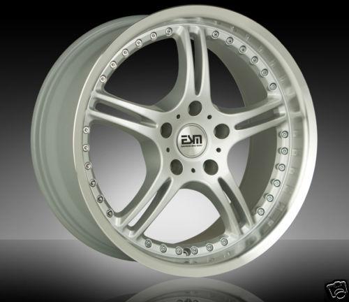 18x7.5 18x8.5 18" wheels 5x120 esm style 003 fit bmw e46 m3 silver