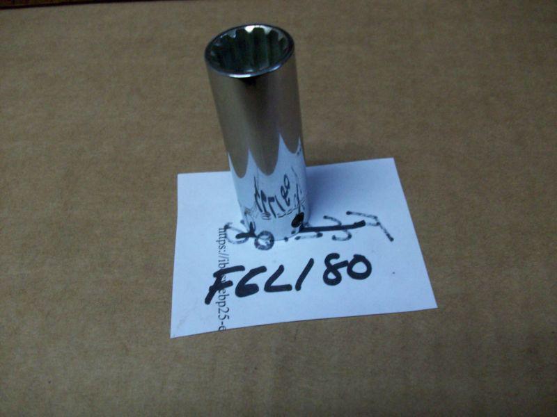  snap on- fel180- 3/8d,9/16"/#18 chrome deep spline socket