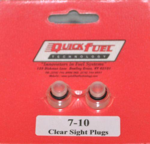 Quick fuel holley carb carburetor clear view sight plugs bowl kit plug