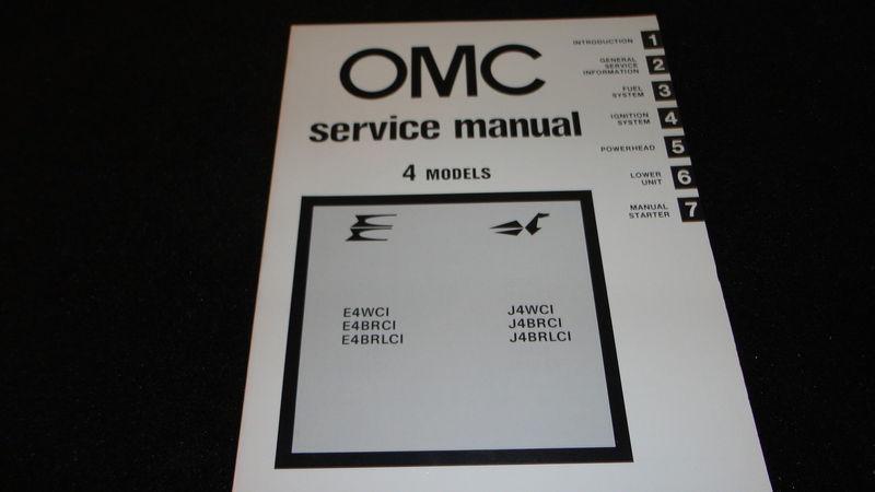 1981 omc service manual 4 hp outboard boat motors #392069 