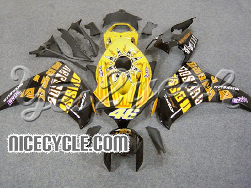Injection molded fit fireblade cbr1000rr 08-11 repsol yellow fairing zn141