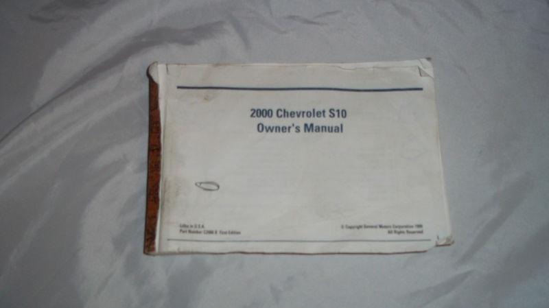 2000 chevy s-10 owners manual
