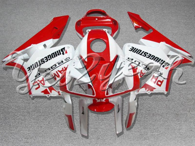 Injection molded fit 2005 2006 cbr600rr 05 06 white red fairing zn1053