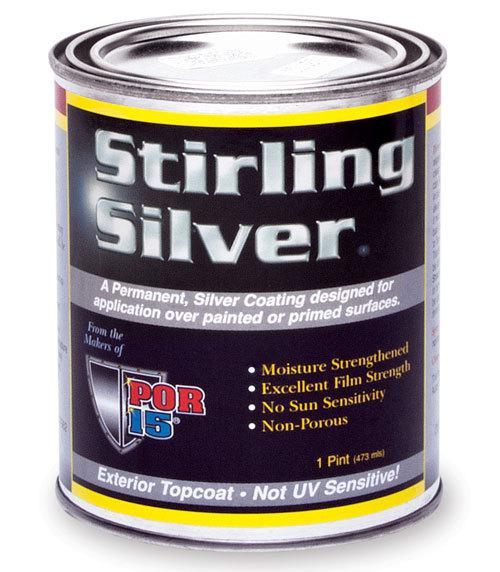 Por-15 stirling silver top coat paint pint por15