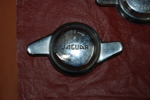Vintage jaguar wire wheel knock off spinners,  full set of 4