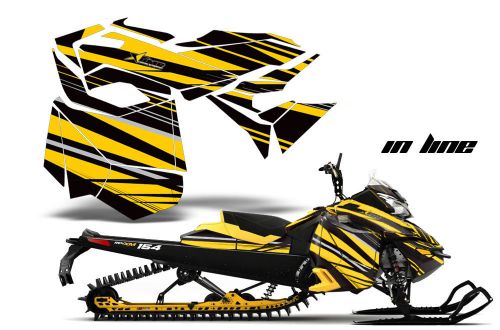 Ski doo rev xm graphic kit amr racing snowmobile sled wrap decal inline yel 2013