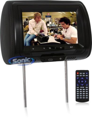 Concept cls-903 9&#034; headrest video system w/ changeable color covers &amp; hdmi input