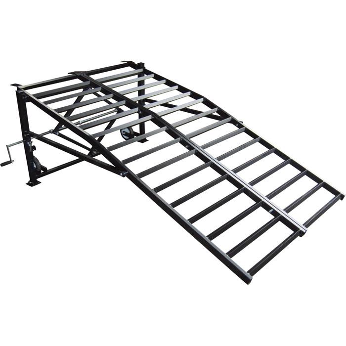 Ultra-tow steel ramp with adjustable legs -1,500-lb capacity 96 in l x 48 in w