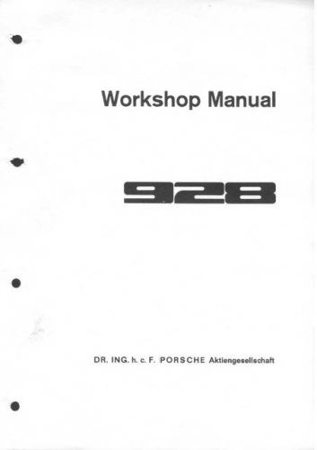 Authentic porsche 928 german factory workshop repair manual