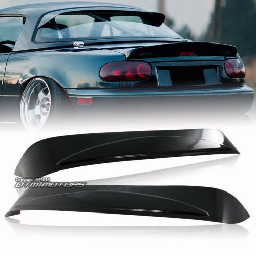 Black abs plastic rear roof window visor spoiler for 90-97 mazda miata hard top