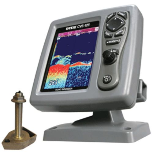 Si-tex cvs-126 dual frequency color echo sounder w/600kw thru-hull transducer 17