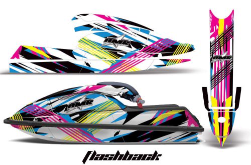 Amr racing jet ski wrap for kawasaki 750 sx graphics kit all years flashback