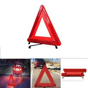 Car safety triangle hazard warning sign emergency reflector led light road flash