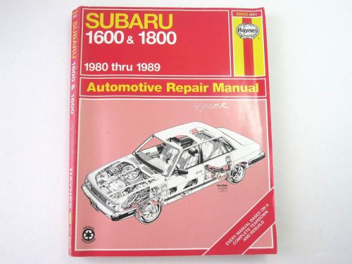 Haynes 89003 subaru 1600  &amp; 1800 cc 1980 thru 1989 automotive repair manual