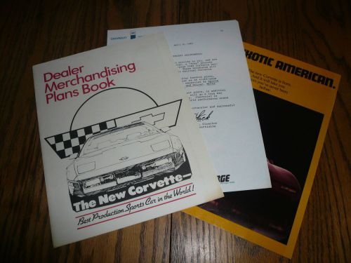1984 chevrolet corvette dealer merchandising plans book - vintage