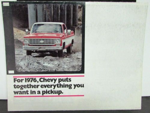 Original 1976 chevrolet truck dealer brochure mailer pickup chevy big 10 sport