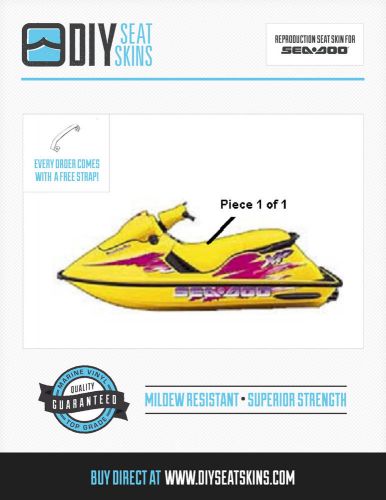 Sp xp spi sea doo yellow seat skin cover 89 90 91 95 96 ~free manual available!~