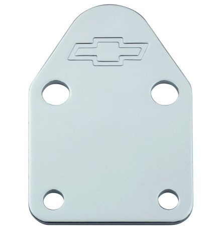 Proform 141-210 chevy bowtie emblem fuel pump block-off plate. chevy s/b v8..