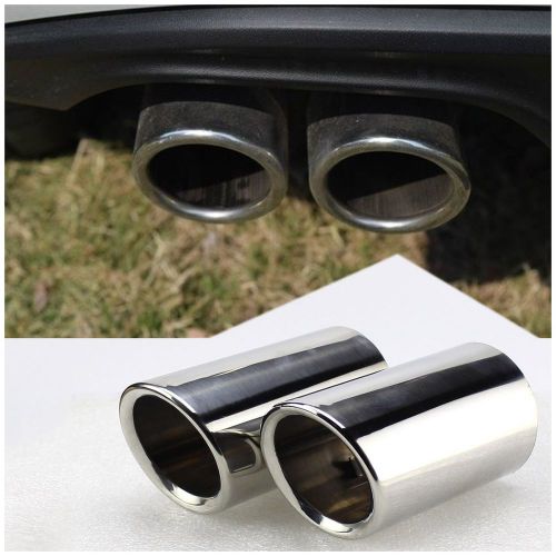 Silver stainless steel exhaust muffler outlet tip pipe for vw golf mk7 13-14