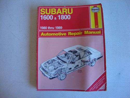 Haynes 1980-1989 subaru 1600 &amp; 1800 automotive repair manual