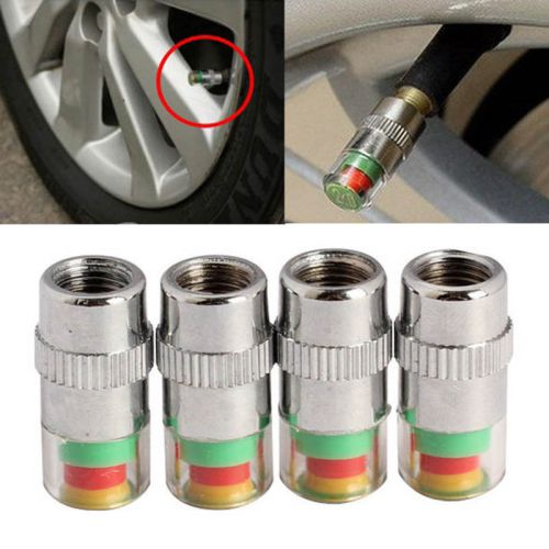 4x car auto tire pressure monitor valve stem cap sensor f44 indicator eye alert