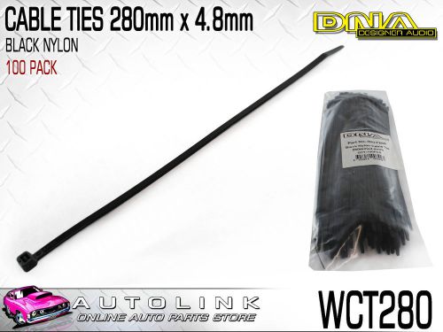 Dna cable ties 280mm x 4.8mm uv resistant black - pack of 100 ( wct280 )