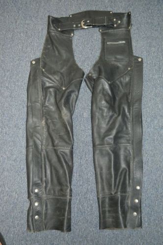Harley-davidson motorcycles leather riding chaps sz-m usa made