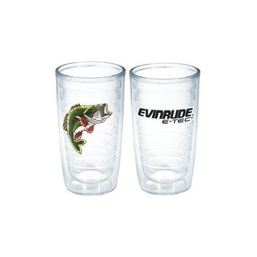 Brp evinrude outboard motor e-tec bass fishing 16oz tervis tumbler cup