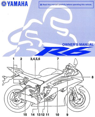 2011 yamaha r6 motorcycle owners manual -yzfr6ac-yamaha-yzf r6 ac