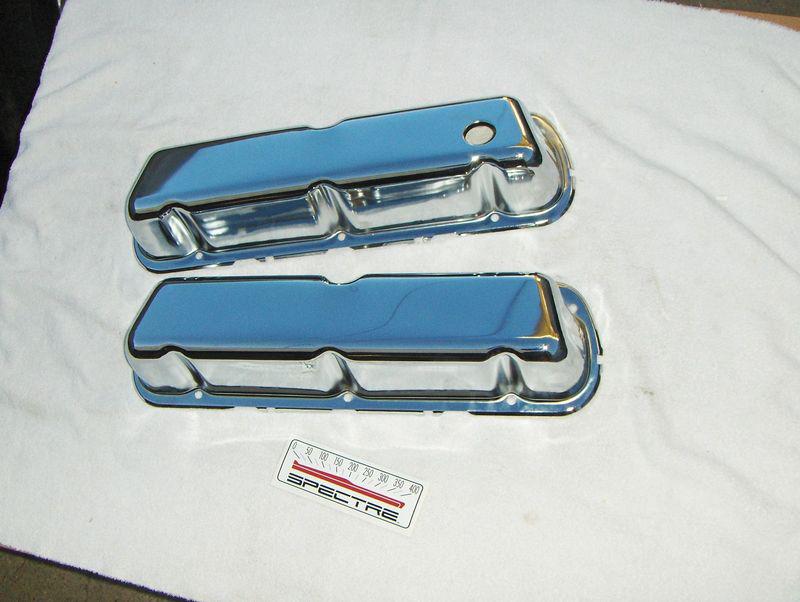New chrome plated steel valve covers fox body ford 5.0l mustang gt<>big sale><>
