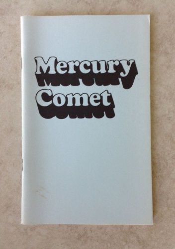 1974 mercury comet owners manual