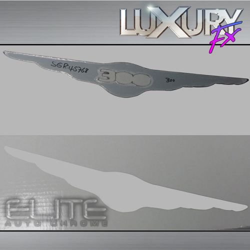 Stainless chrysler wing emblem w/300 cutout fit for 42500 chrysler - luxfx2696