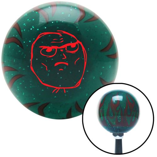 Red determined green flame metal flake shift knob with m16 x 1.5 inserttop