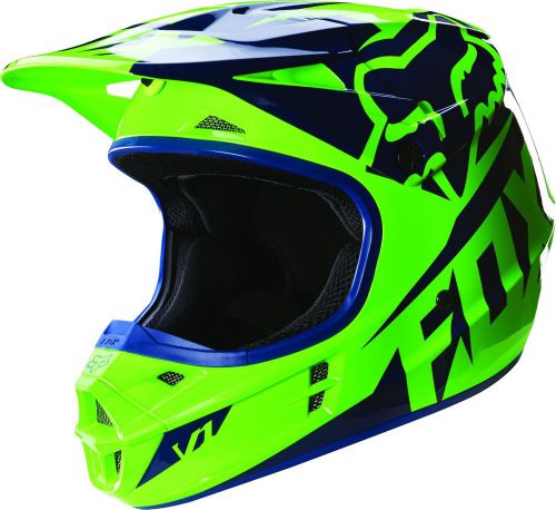 New 2016 fox racing v1 race mx dirt bike motocross helmet flo green all sizes