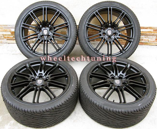22" porsche cayenne sport edition style wheels and tires - matte black