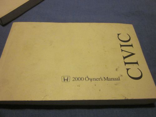2000 honda civic  owners manual