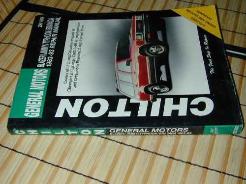 Chilton manual 28160 gm chevy blazer jimmy typhoon olds bravada s-10 s-15 &#039;83-93