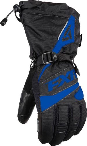 New fxr-snow fuel adult waterproof gloves, black/blue, 3xl/xxxl