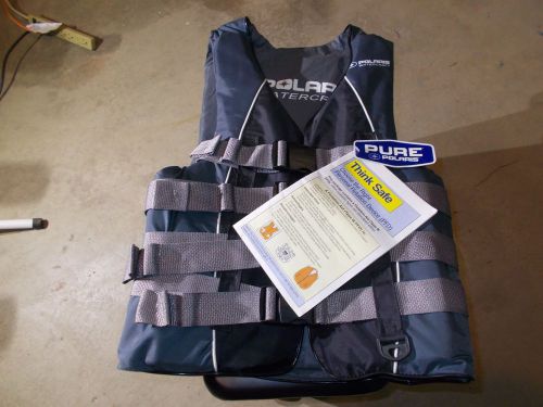 Polaris life vest small 32&#034; - 36&#034; black &amp; gray  new oem