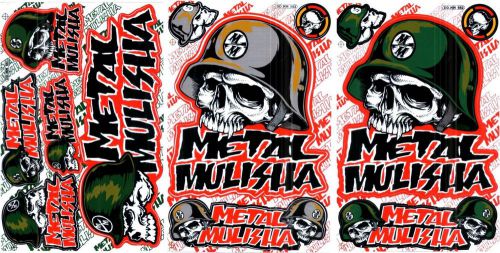 3 sheets new metal mulisha car motocross enduro bike racing decal sticker sm54