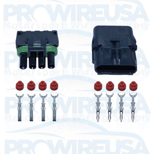 Delphi weather pack 4 pin sealed connector kit 18-22 ga