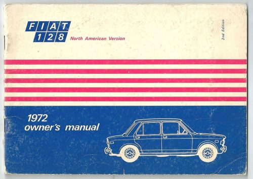 1972 fiat 128 / 2 door sedan / station wagon original owner&#039;s manual