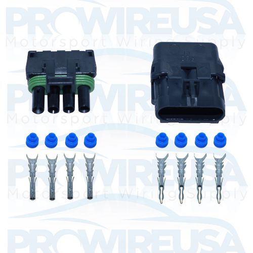 Delphi weather pack 4 pin sealed connector kit 12-10 ga